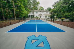 Durham Home with DUKE and UNC theme plus PICKLEBALL court